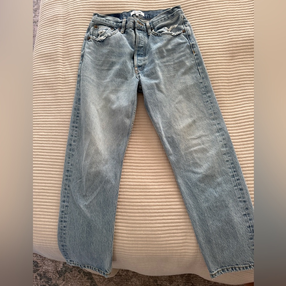 Re/Done Blue Straight Jeans